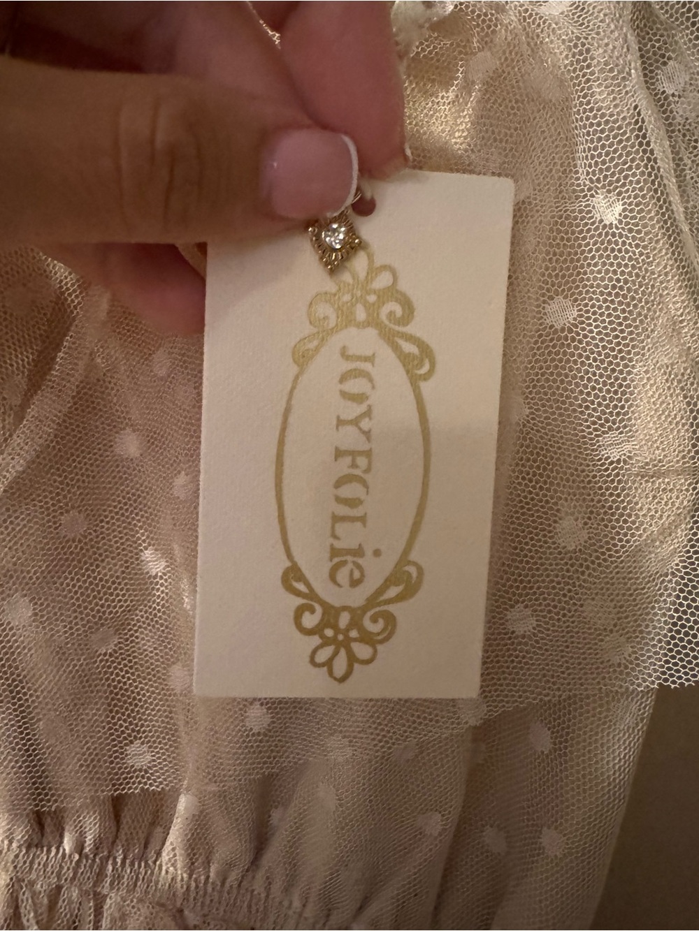 NWT Joyfolie Girls' Lauryl Cold-Shoulder Tulle Dress with Belt - size 7 - Picture 5 of 8